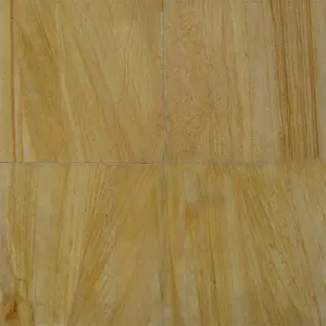 Indian Teakwood Yellow Sandstone Sawn Smooth Paving Slabs Factory Supply Outdoor Pathway walkway Patio Pack Wall Cladding