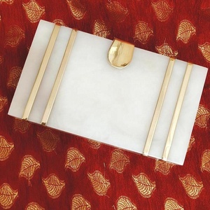 High Quality Resin & Wood <b>Beaded</b> Clutch Bag Crossbody Bag Boho <b>Handbag</b> for Women at Low Price by LUXURY CRAFTS - Product Image 2