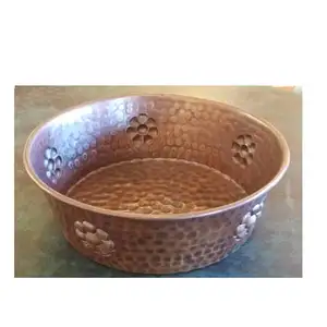 VINTAGE COPPER DOG FOOD BOWLLGROWING STAINLESS STEEL DOG FOOD BOWLCAT DOG FOOD BOWL PET BOWL