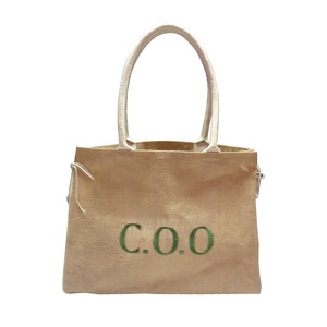 Personnalisé Unisexe Élégant Jute Promotionnel Sacs Fourre-Tout À La Mode Broderie Rembourré Corde Poignée PP Laminé Plage Lettre - Product Image 1