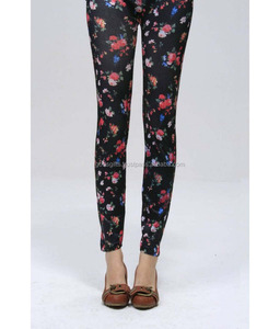Leggings con estampado floral 2024 Express Online Shopping Algodón Spandex Leggings Moda Venta al por mayor Spandex Algodón Leggings - Product Image 3
