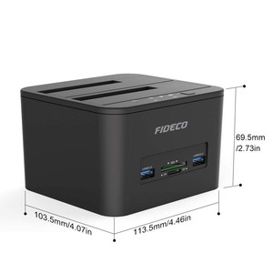 FIDECO multifunción Dual <span class=keywords><strong>Sata</strong></span> Usb 3,0 Hdd estación de acoplamiento unidad de disco duro Dock <span class=keywords><strong>Sata</strong></span> estación de acoplamiento duplicador Estación de clonación - Product Image 6