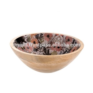 Cuencos para servir de madera con mango ecológico con el último diseño, vajilla de alta calidad con colores y tamaños personalizados - Product Image 3