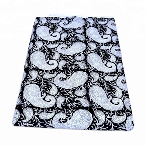 Lady Fashion Indian Paisley Block Printed Cotton <b>Fabric</b> <b>Black</b> Handmade Running Craft Making <b>Fabric</b> for Clothing Wholesale - Product Image 1