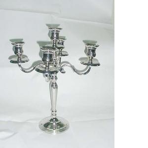 Décoration de mariage/fête/maison/hôtel 5 candélabres en argent clair - Product Image 1