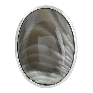 Botswana Agate Oval Shape Gemstone 925 <b>Sterling</b> <b>Silver</b> <b>Ring</b> Jewelry <b>Silver</b> Plated Fashionable <b>Ring</b> for Wedding, Anniversary,Gift - Product Image 1
