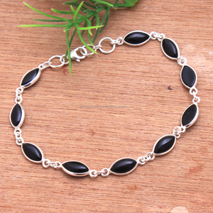 Pulsera de plata de ley 925 con forma de marquesa, joyería de piedras preciosas Turquesa - Product Image 4