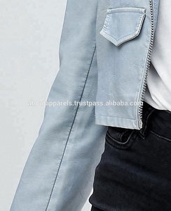 Chaqueta de motorista de ante para mujer, abrigo de piel de oveja y piel de cordero, personalizado, barato, venta al por mayor - Product Image 5