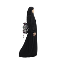 Khimar long élégant et discret, respirant, séchage rapide, léger, grande taille, une pièce, vert, mélange de laine, Hijab Abaya de prière musulmane