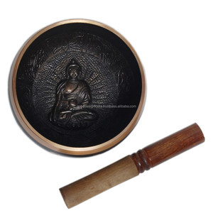 Cuencos para cantar de Chakra de meditación de latón con Mazo, cuenco para cantar de bronce, cuenco para cantar de energía curativa de bronce hecho a mano de alta calidad - Product Image 1