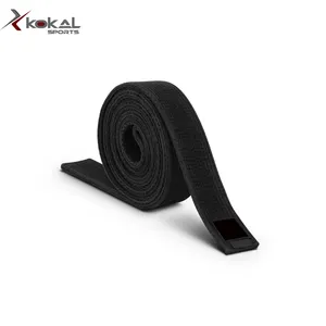 Боевые искусства тхэквондо оборудование для занятия каратэ черный мастер пояс 100% хлопок kokal прочный KS-3098 индивидуальные размеры PK для спорта