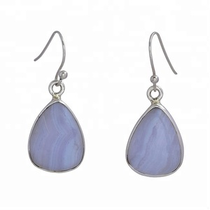 Pear Shape Botswana Agate Gemstone 925 Sterling <b>Silver</b> Handmade Dangle <b>Earrings</b> With <b>Silver</b> Plated Fashionable <b>Earring</b> For <b>Women</b> - Product Image 1