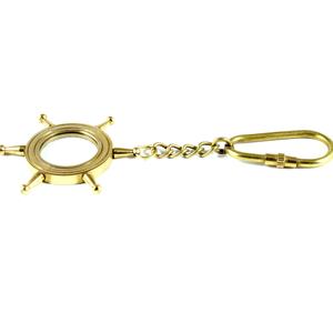 ห่วงคาลิรอนทำด้วยมือวงล้อทองเหลืองโบราณห่วงโลหะแบบธุรกิจห่วงคาราบิเนอร์พวงกุญแจส่งเสริมการขาย - Product Image 2