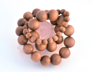 Chapelet en bois de santal bouddhiste japonais Prière Mala Perles Perles en bois Souvenirs - Product Image 1