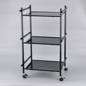 Carrito Metálico Moderno de 3 Niveles con Ruedas y Bandeja de Malla, Estructura de Plataforma, Almacenamiento, Estilo Elegante y Simple, OEM Disponible - Product Image 5