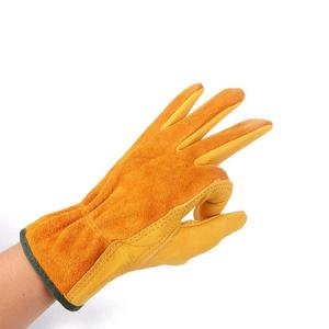 Guantes de cuero de trabajo mecánico Industrial de alta resistencia para adultos Guante de cuero de vaca de trabajo mecánico personalizado Unisex - Product Image 5