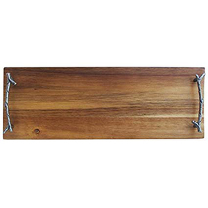 สี่เหลี่ยมไม้พรรคให้บริการแผ่นเสียงที่มีโลหะกิ่งไม้ที่ออกแบบมาจับ - Product Image 1