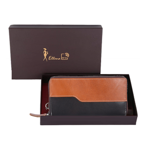 Borsa a Mano in Pelle Marrone e Nera di Alta Qualità con Protezione RFID e Scomparti Multipli Disponibile per la Vendita - Product Image 6