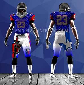 Maqueta gratis uniforme de fútbol americano aparejos de fútbol sarga más tamaño sublimación uniformes para adultos - Product Image 4