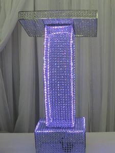 Crystal Podium Decorative Square Pillar Fully Assembled Luxury & Elegance for Stage <b>School</b> Conference Speaking - Product Image 4