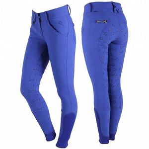 กางเกงขี่ม้าซิลิโคนแบบเต็มที่นั่งวัสดุไนลอนเพื่อความปลอดภัยของร่างกายป้องกันขา - Product Image 1