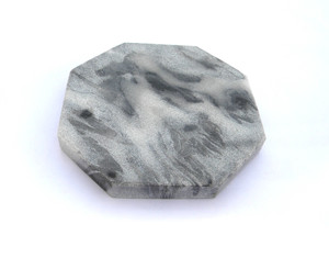 Ensemble de dessous-de-verre décoratifs pour table à thé et à café, en marbre gris naturel CSW-1606, forme octogonale, écologique, de qualité supérieure, émaillé - Product Image 1