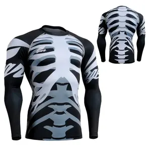 Groothandel Ontworpen Custom Made Gedrukt Rash Guard Voor Running Custom Made Mma Rash Guards DG-2030