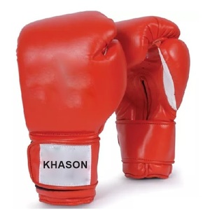 KHASON 5050 10OZ 12OZ Gants de boxe en cuir PU pour l'entraînement à la fermeture Léger Logo personnalisé Design Rose Bleu Blanc - Product Image 6