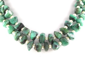 Gema Natural de Esmeralda verde, perlas facetadas, Briolette, fabricación de cuentas, collar, pendiente, bricolaje, calidad increíble - Product Image 2