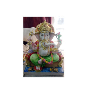 Sculpture de Ganesha en marbre - Product Image 1
