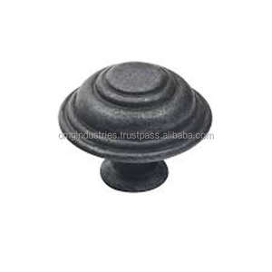 OMG Industries Solid Brass Cabinet Knob <b>Black</b> Cast Iron Door Handle Drawer Puller for Kitchen Hotel Bedroom Wardrobe Metal - Product Image 1