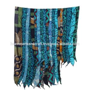 Sari vintage étole en ligne sari indien patchs écharpe réversible écharpe rayée colorée panneau de soie vintage Sari vintage assorti - Product Image 3