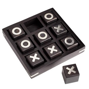 Sculpture décorative de luxe pour la maison, en bois, design d'échecs, finition noire, style fantaisie, vente chaude - Product Image 1