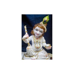 Estatua de mármol Makan Chor Krishna Ji - Product Image 1