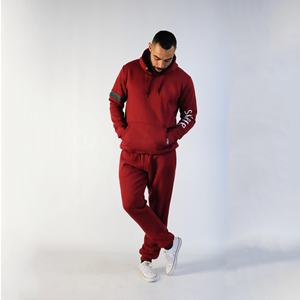 ชุดวอร์มผ้าโพลีมีฮู้ดของผู้ชายชุดออกกำลังกายสำหรับวิ่งแฟชั่นฤดูหนาวของผู้ใหญ่ - Product Image 1