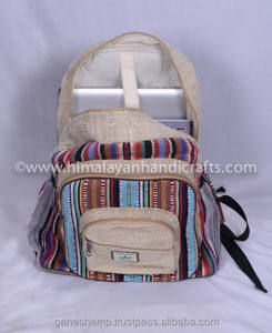 Sac à dos en chanvre pour ordinateur portable, styliste HBBH 0020a - Product Image 4