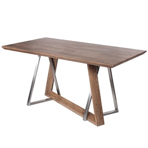 Table à manger industrielle en bois de fer - Product Image 1