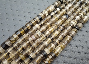 Perles naturelles de 13 pouces de Long en forme de pneu à facettes pour la fabrication de bijoux, fabrication en gros - Product Image 5