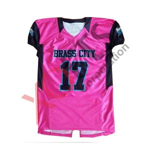 Camiseta de fútbol de alta calidad, equipo de diseño, ropa deportiva para jóvenes, camiseta rosa de práctica de fútbol americano - Product Image 1