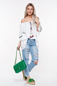 เสื้อเบลาส์ชาวโรมาเนียปักด้วยมือเสื้อปักลาย - Product Image 4