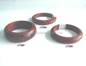 Bracelets en bois de Sesham de haute qualité avec sculpture pour filles et femmes Bracelets en bois faits à la main au prix de gros - Product Image 2