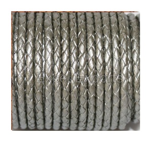 Cordons en cuir véritable tressé de 3 mm, couleur marron, fournisseur Excel Exports pour bijoux et poignées de sacs, vente en gros - Product Image 6