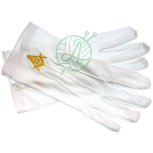 ถุงมือผ้าฝ้ายสีขาว Masonic Junior Warden สำหรับใช้ในชีวิตประจำวันและพิธีการสำหรับฉากกลางแจ้งในฤดูหนาว - Product Image 4