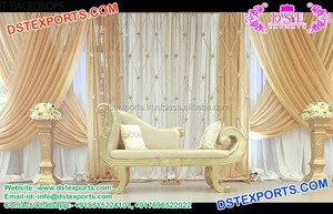 Conjunto de sofás de fondo alto con temática occidental, conjunto de sofás tallados de madera de estilo moderno para escenario de boda, novedad - Product Image 6