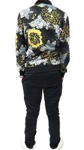 Nouveau survêtement Hip Hop pour hommes, ensemble de mode sur la thème impression florale dorée par Sublimation, survêtement masculin, Design personnalisé - Product Image 3