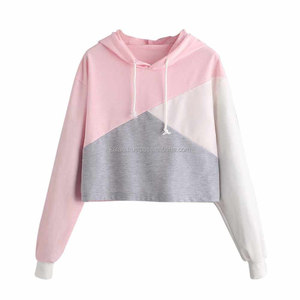 Women's Stylish Comfortable 100% Cotton Eco-Friendly Crop Top <b>Hoodie</b> KFHW03 <b>Christmas</b> 3D Color Triangles Design Winter Season - Product Image 1