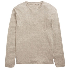 Camiseta de manga larga para hombre, prenda de vestir promocional hecha a medida, de color básico, con bolsillo, de manga larga - Product Image 3