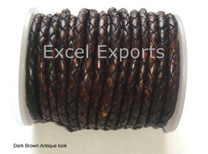 Lacets en cuir tressé avec sangles Cordons Fil Accessoires et composants de bijoux Accessoires en cuir de luxe - Product Image 4