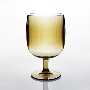 BPA Free 12oz Acrylic Plastic <b>Goblet</b> Short Stem Wine <b>Glass</b> - Product Image 2