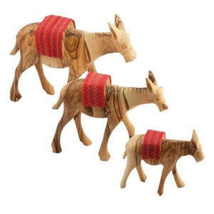 Bethléem usine fournisseur d'olive artisanat en bois debout âne/bois d'olivier animaux - Product Image 1